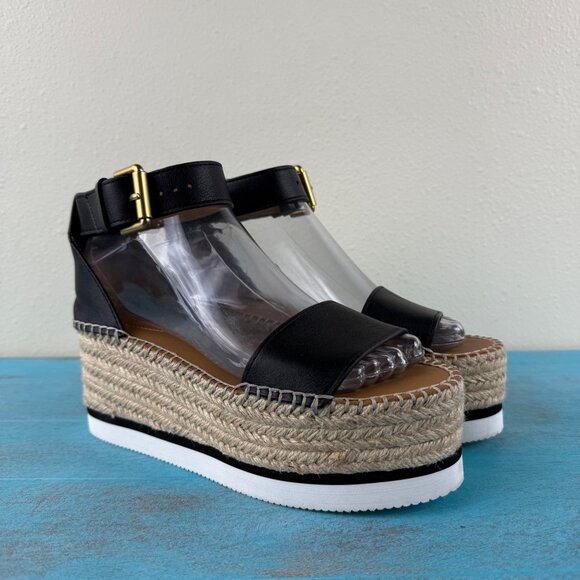 See by Chloe Glyn Espadrille Platform Sandal Women's Size 6 - Picture 2 of 11